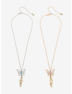 Butterfly Crystal Best Friend Necklace Set, , hi-res