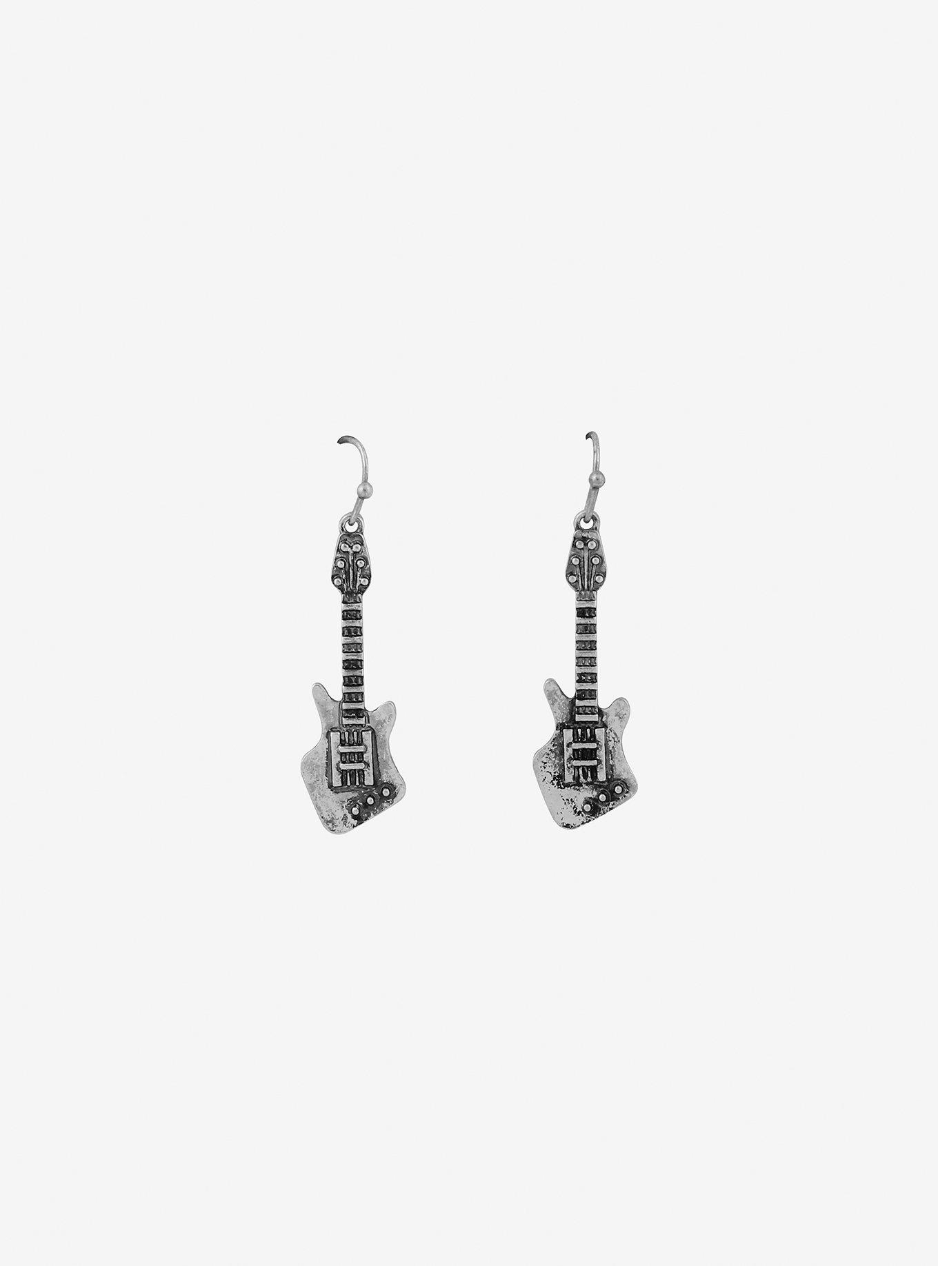 Electric Guitar Drop Earrings, , alternate