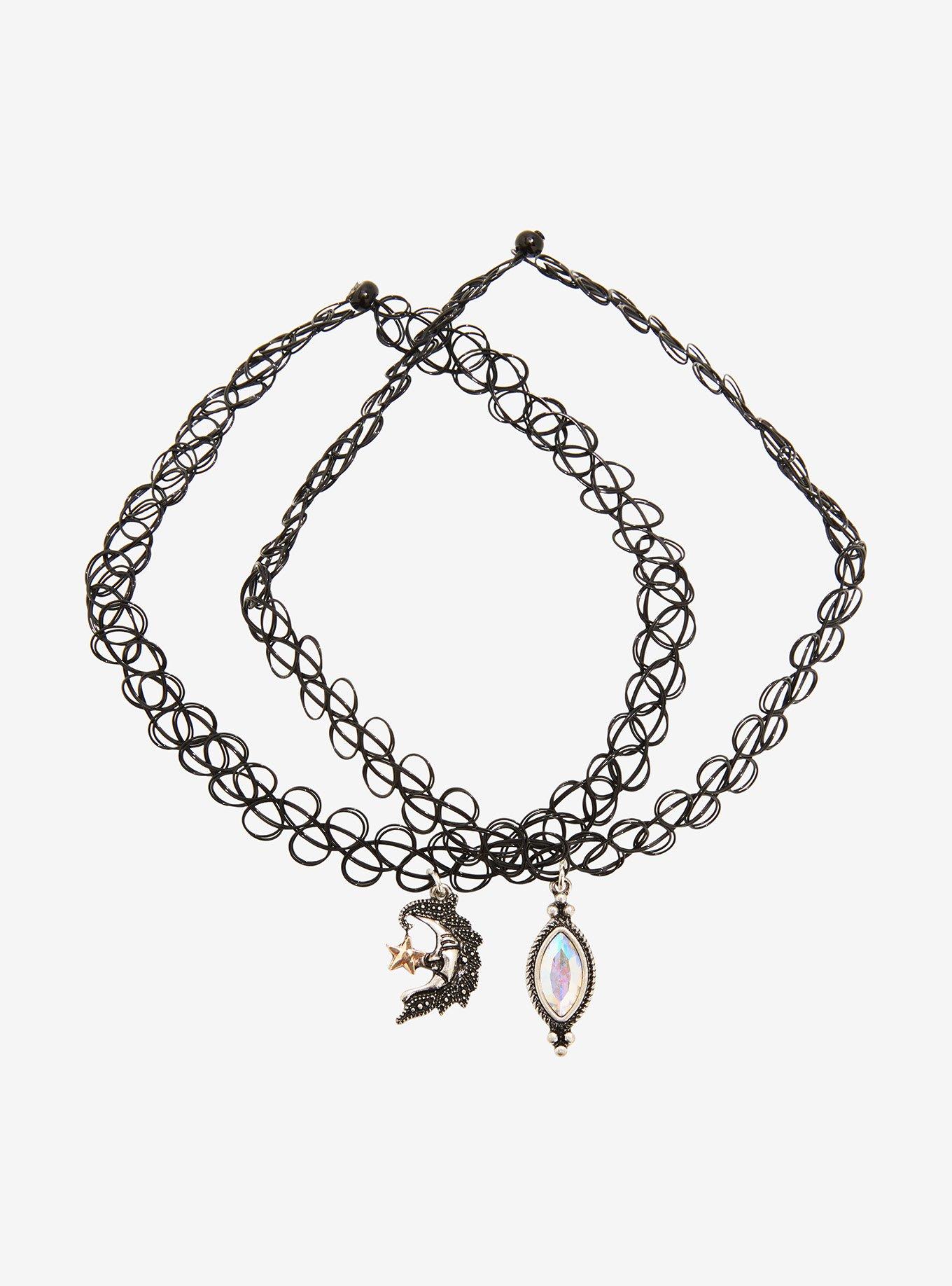 Moon Stone Tattoo Choker Set, , alternate