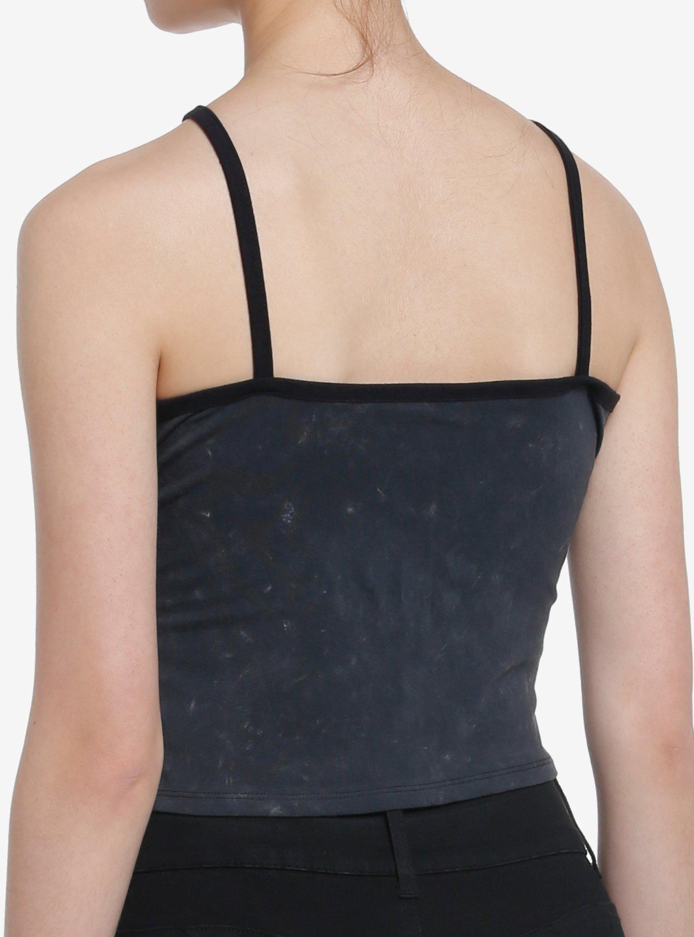 Corpse Bride Emily Mineral Wash Girls Crop Cami, MULTI, alternate