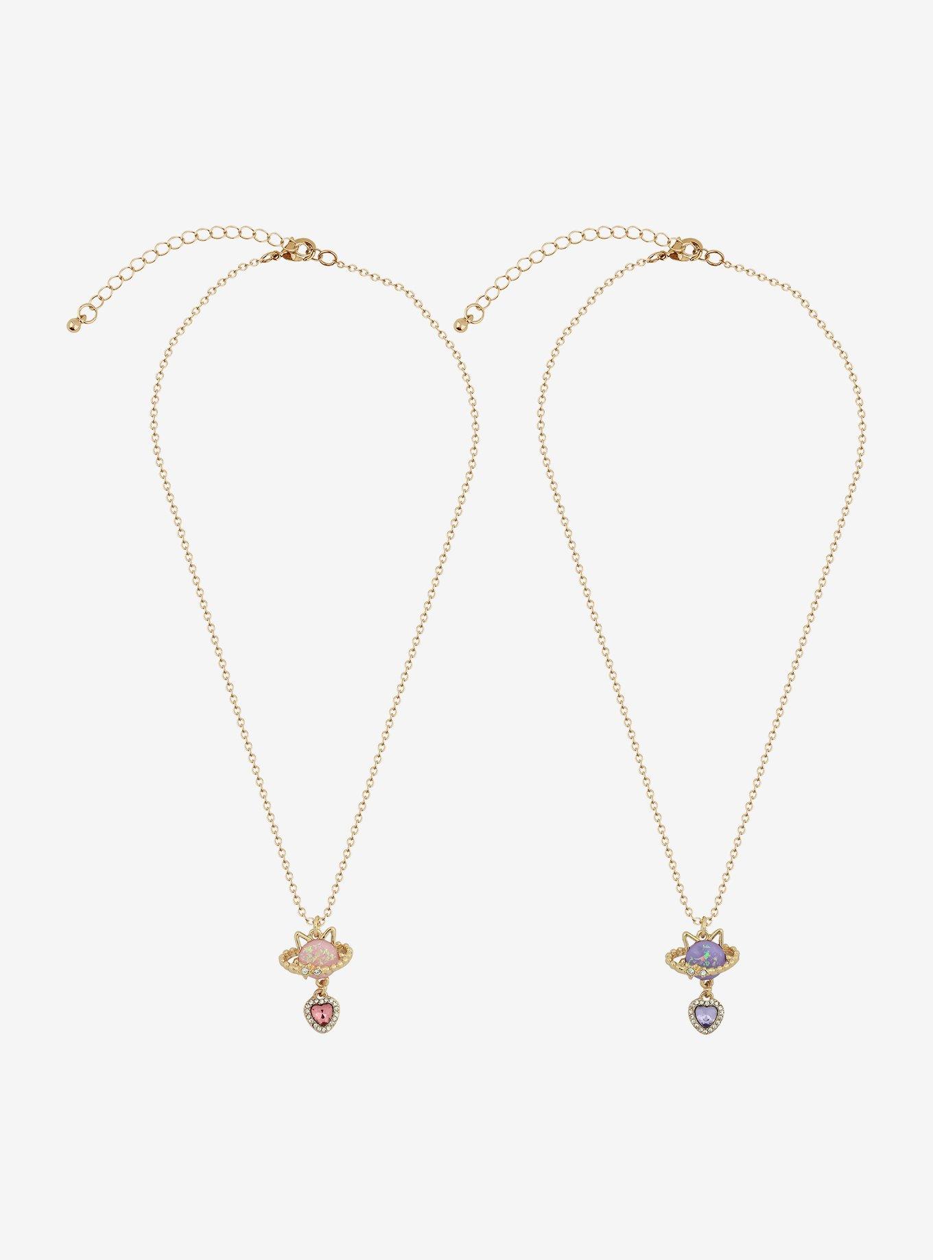 Sparkle Cat Planet Best Friend Necklace Set, , alternate