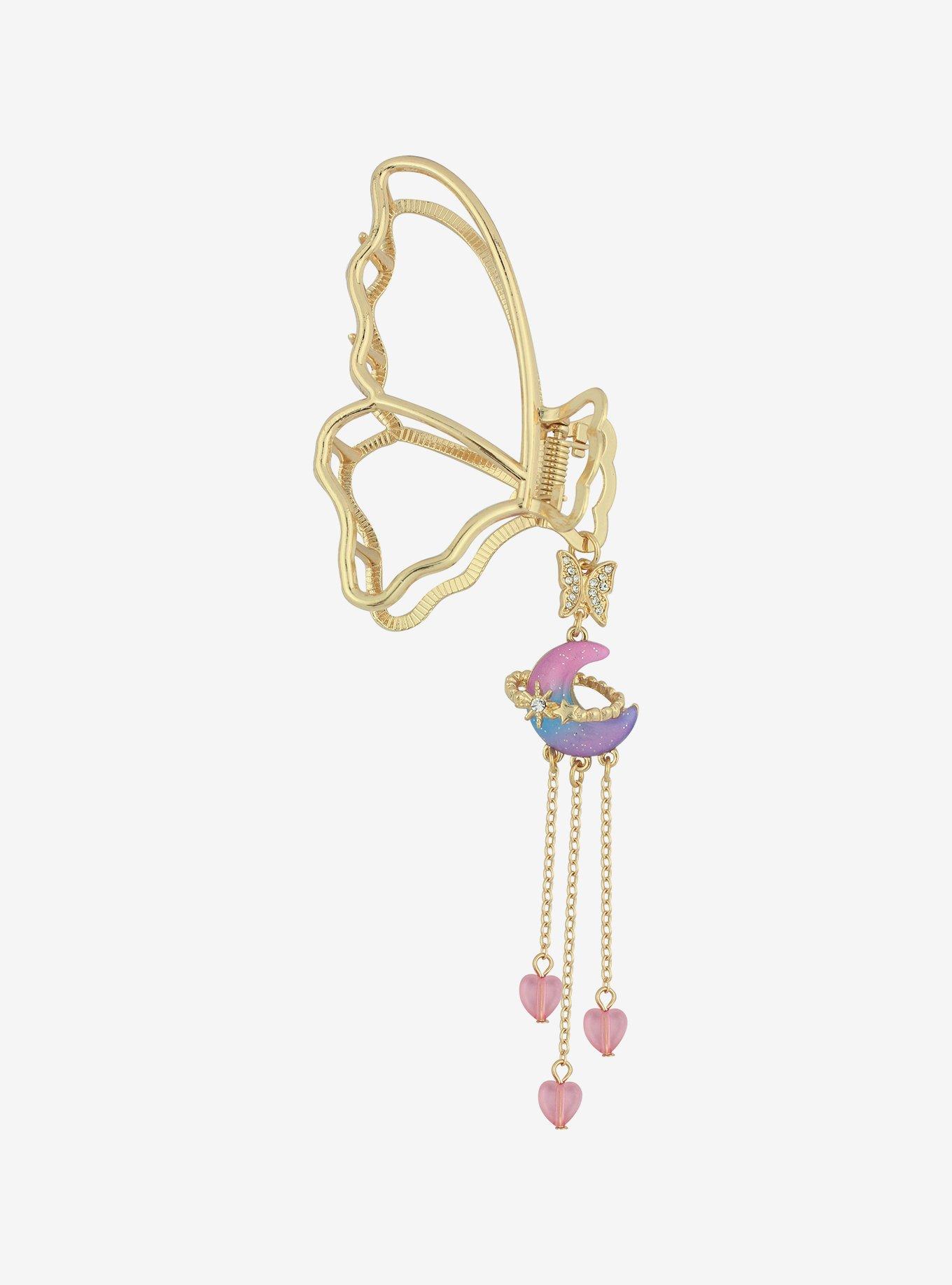 Butterfly Moon Planet Claw Hair Clip, , alternate