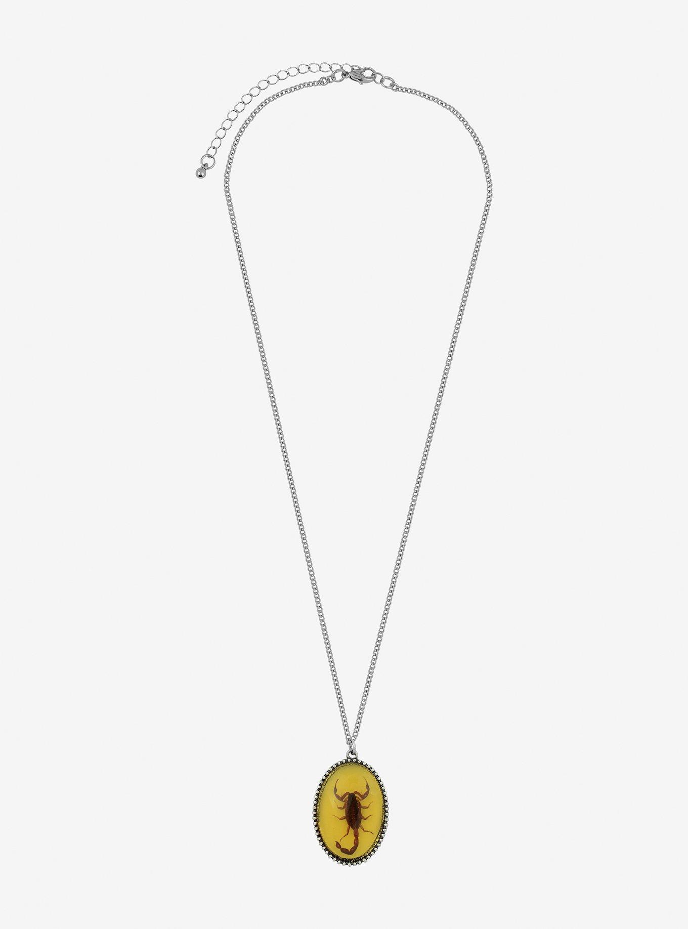 Scorpion Amber Pendant Necklace, , alternate