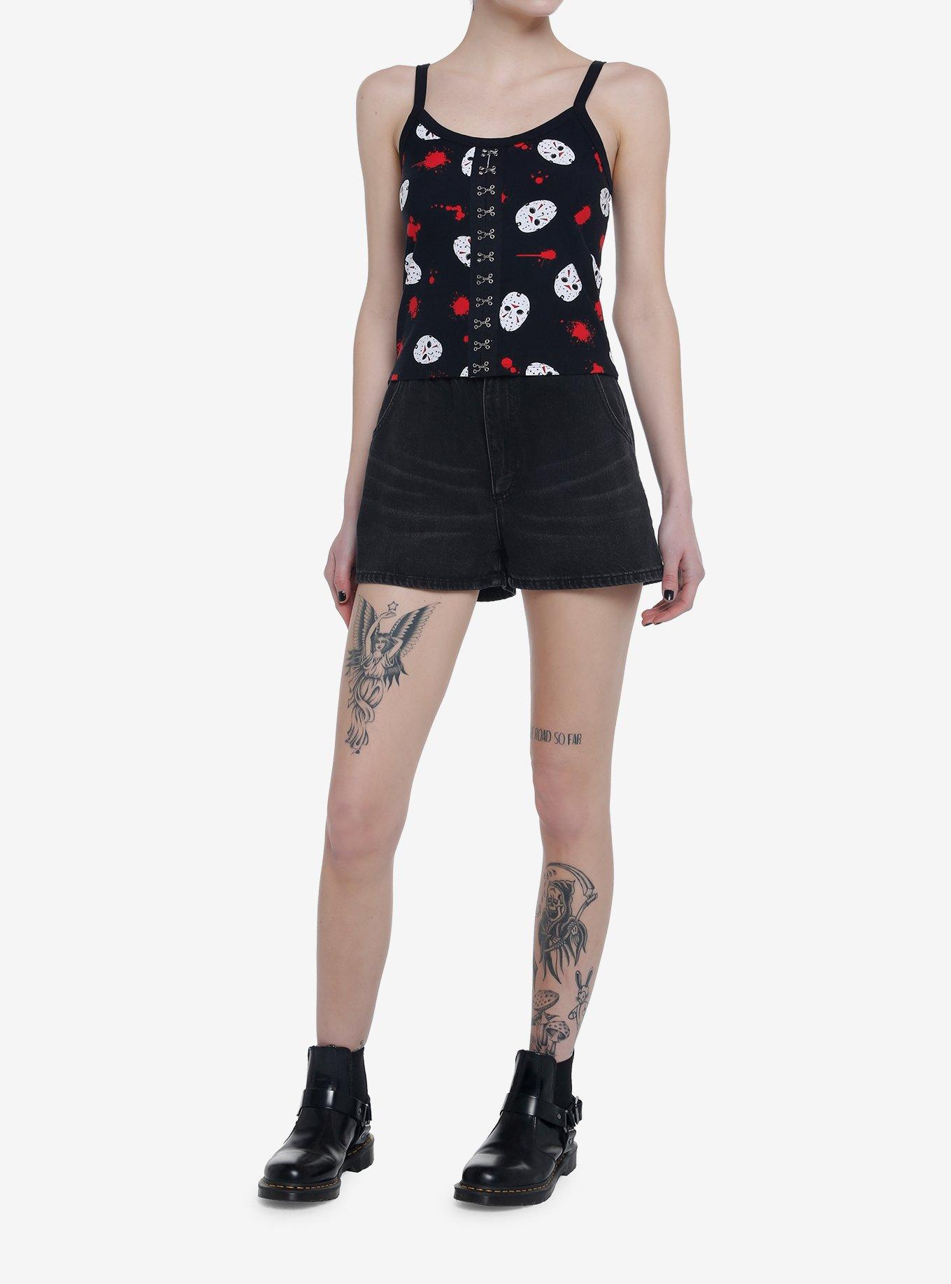Friday The 13th Mask Hook-And-Eye Girls Cami, MULTI, alternate