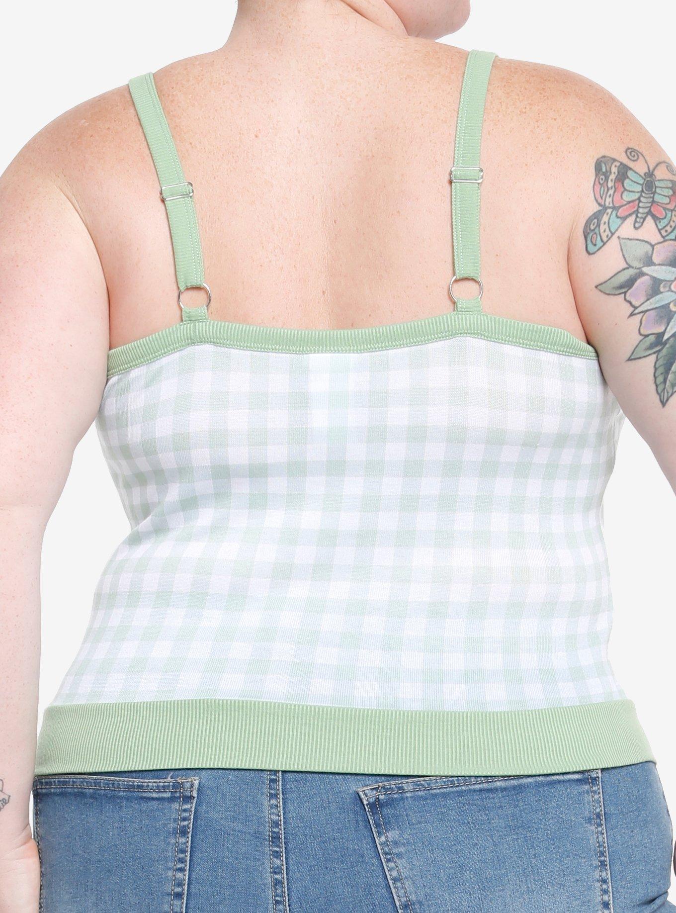 Her Universe Studio Ghibli My Neighbor Totoro Gingham Girls Crop Cami Plus Size, MULTI, alternate