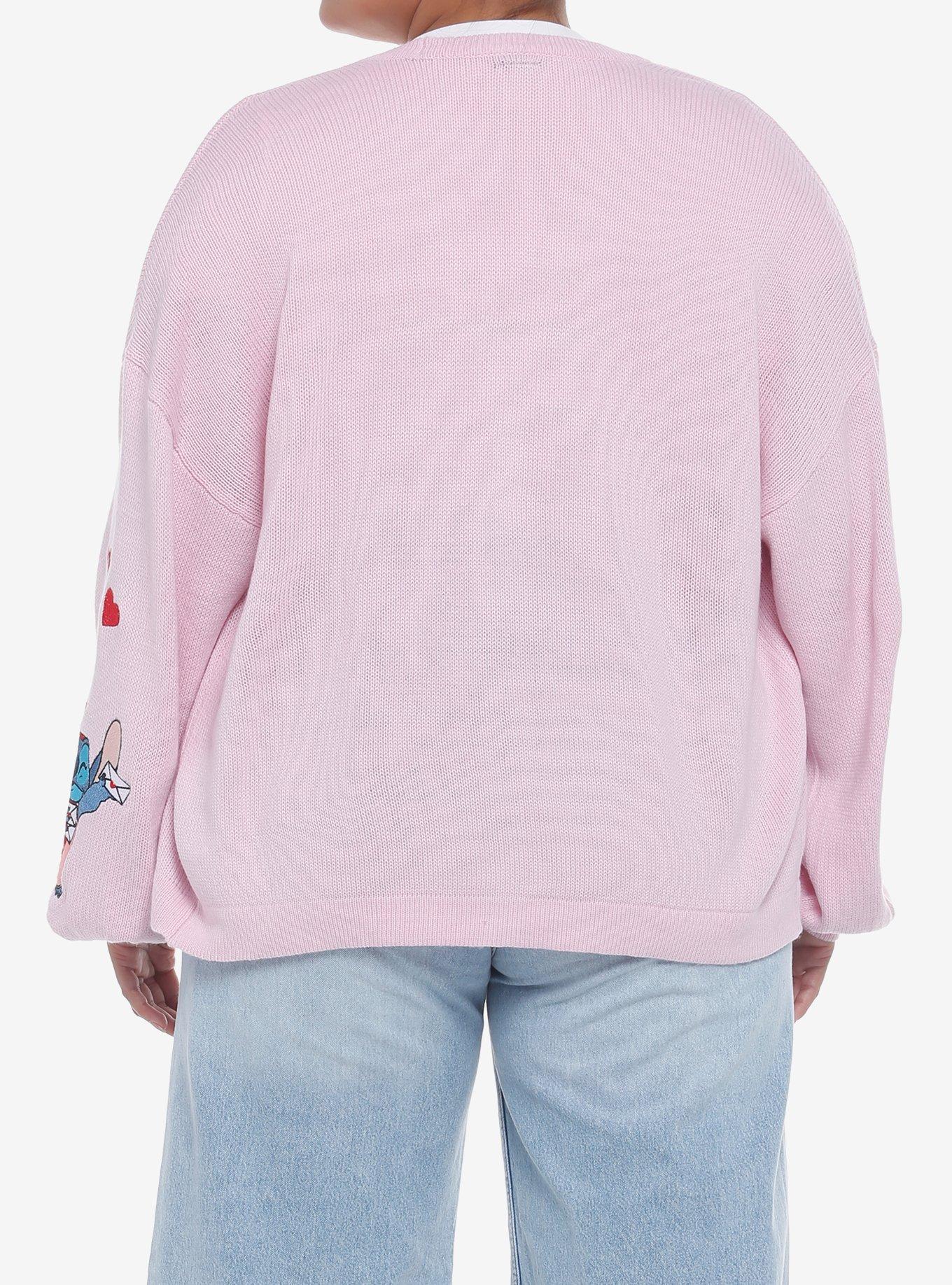 Her Universe Disney Lilo & Stitch Lovebug Skimmer Cardigan Plus Size, LIGHT PINK, alternate