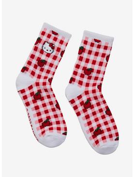 Sanrio Hello Kitty and Friends Apple Gingham Crew Socks - BoxLunch Exclusive , , hi-res