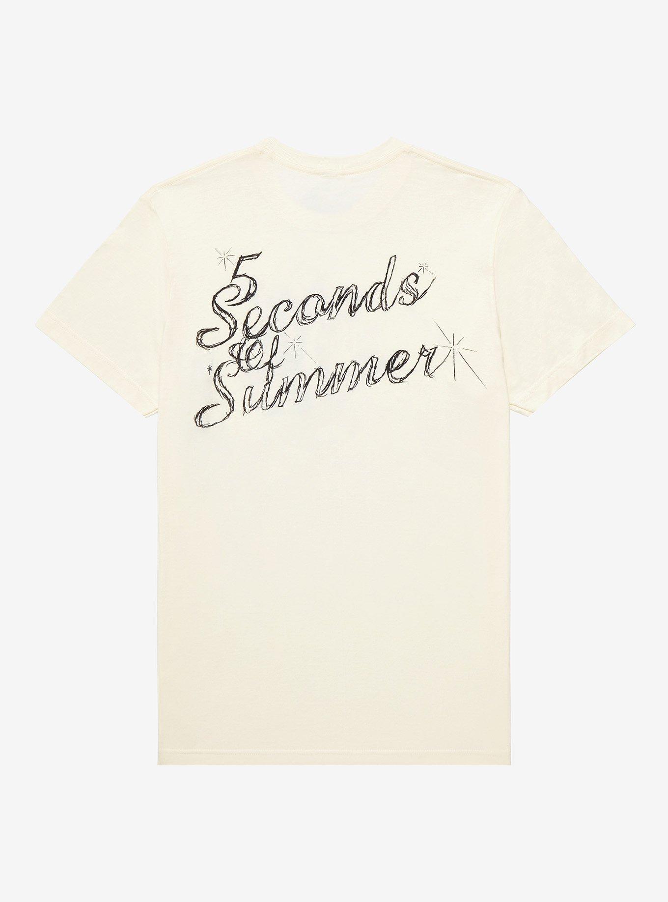 5 Seconds Of Summer Joshua Tree Boyfriend Fit Girls T-Shirt, CREAM, alternate