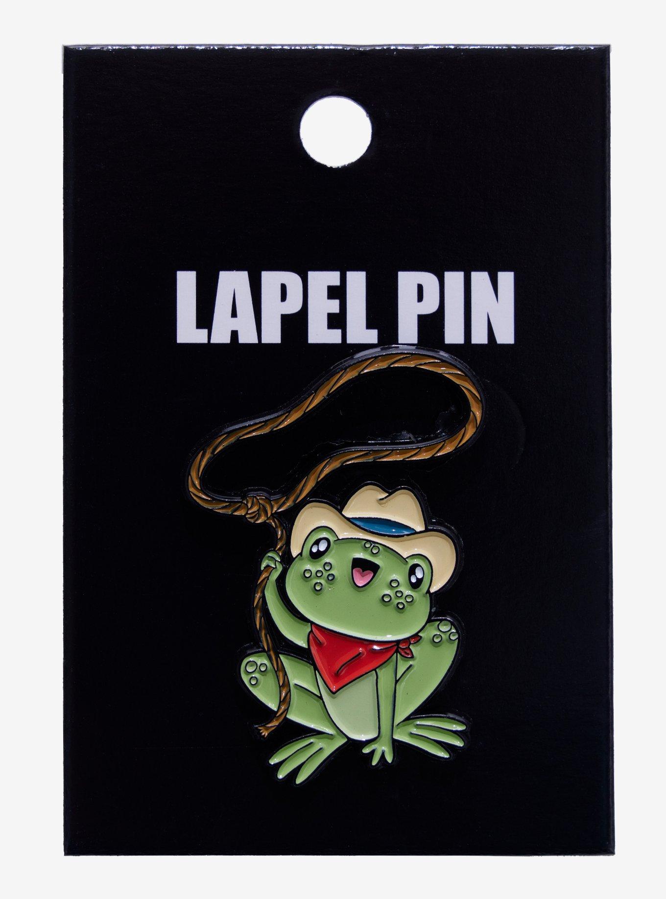 Cowboy Frog Enamel Pin, , alternate
