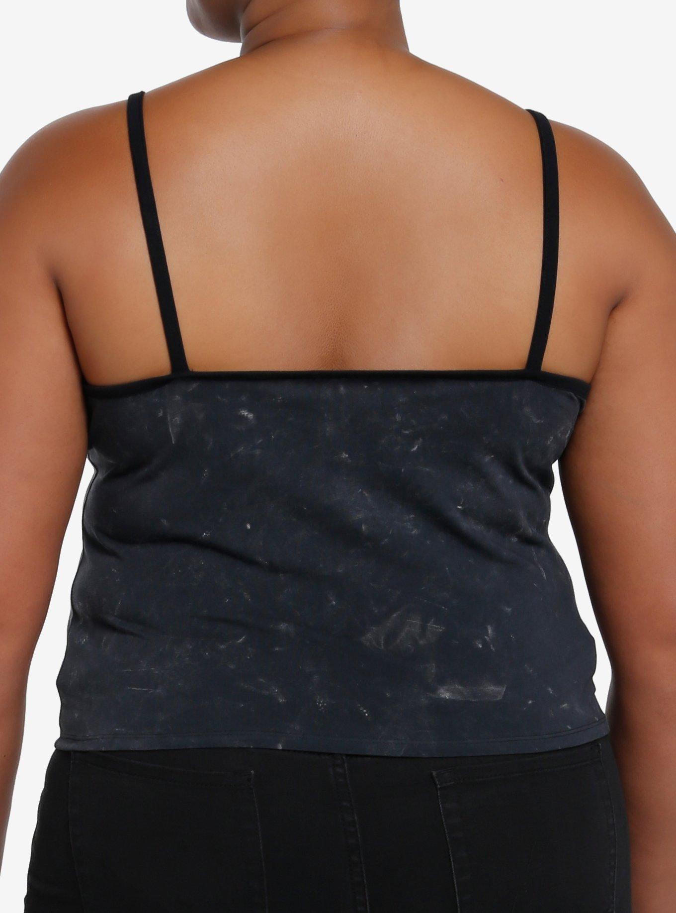 Corpse Bride Emily Mineral Wash Girls Crop Cami Plus Size, MULTI, alternate