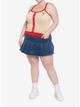 Disney Winnie The Pooh Gingham Girls Sweater Tank Top Plus Size, MULTI, alternate