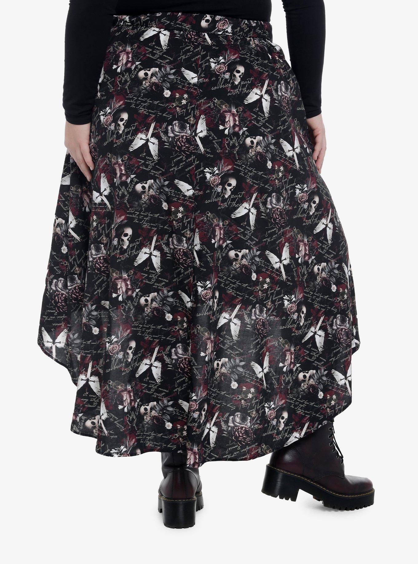 Dark Romance Hi-Low Skirt Plus Size, MULTI, alternate