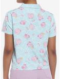 Kirby Pastel Cloud Tie-Front Girls Woven Button-Up, MULTI, alternate