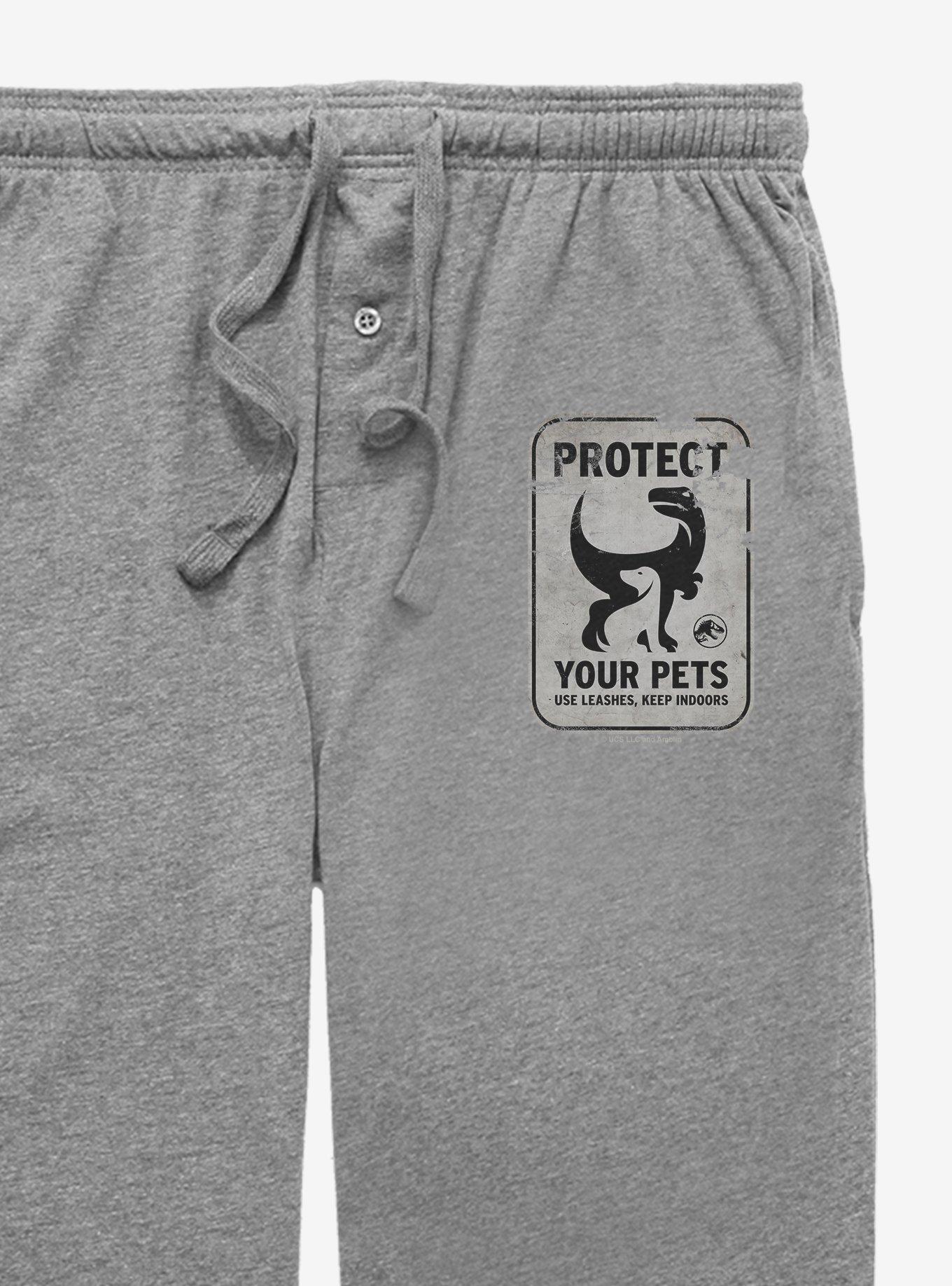 Jurassic World Protect Your Pets Sign Pajama Pants, GRAPHITE HEATHER, alternate