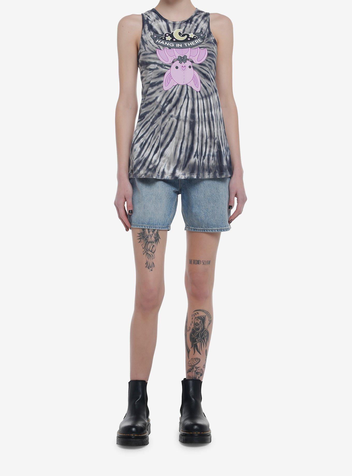 Hang In There Tie-Dye Girls Tank Top By Bright Bat Design, MULTI, alternate