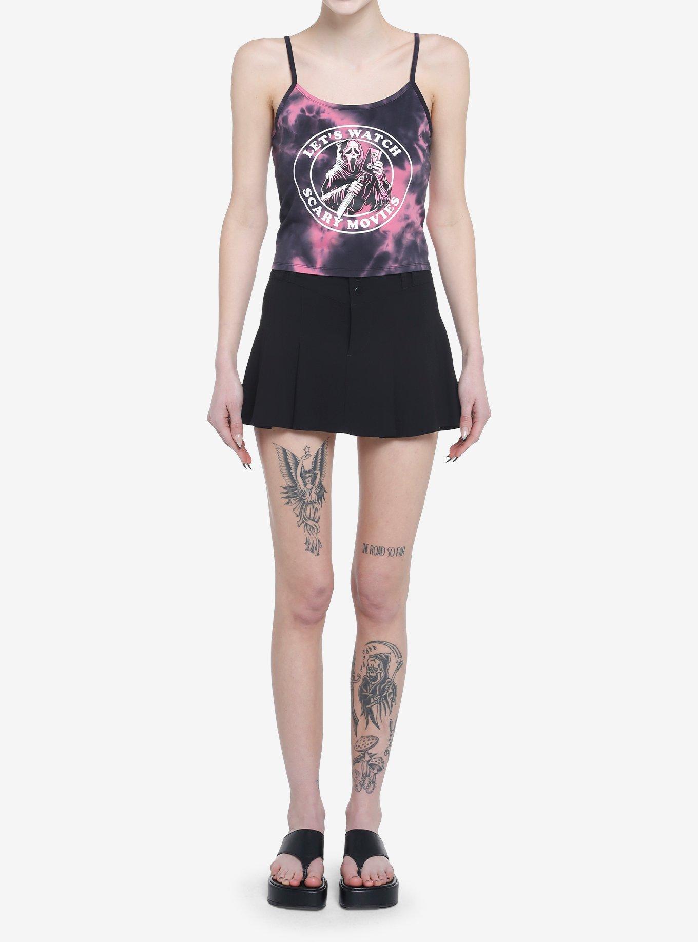 Scream Ghost Face Scary Movies Tie-Dye Girls Cami, MULTI, alternate