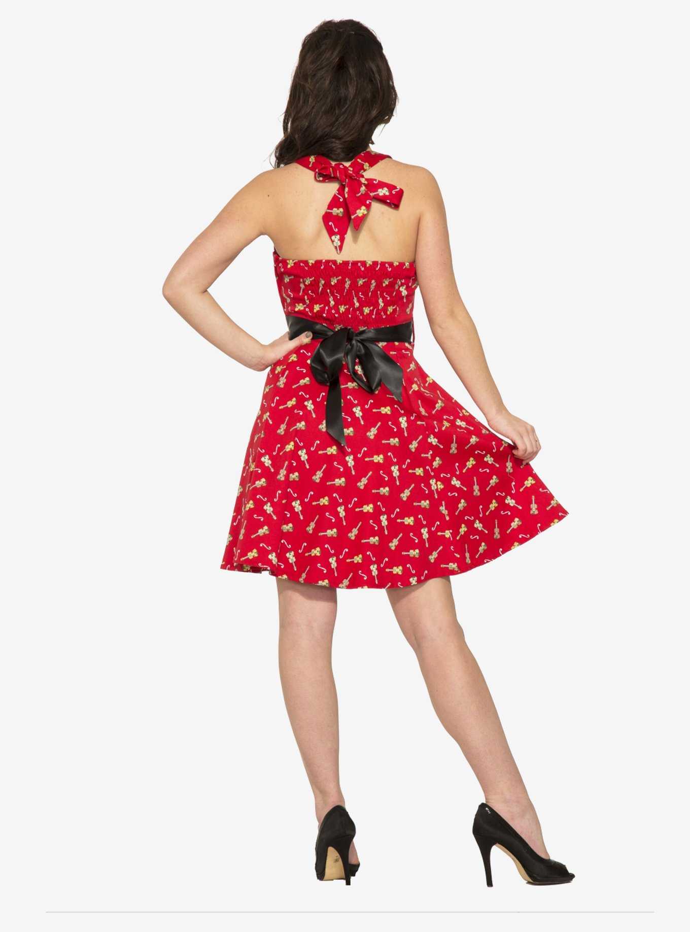 Red Violin Halter Dress, , hi-res