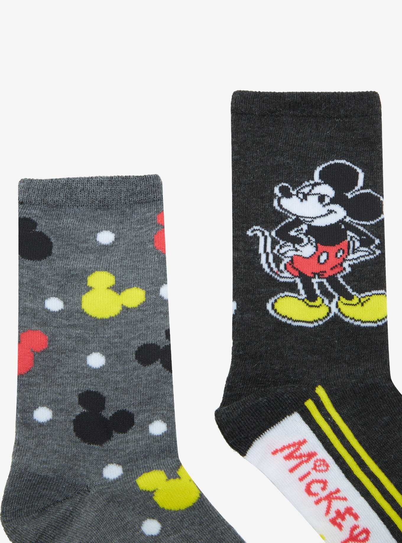 Disney Mickey Mouse Icons Crew Socks 2 Pair, , hi-res