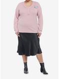 Her Universe Disney Mickey Mouse & Minnie Mouse Waffle Knit Long-Sleeve Top Plus Size, LIGHT PINK, alternate