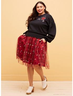 Her Universe Disney Mickey Mouse & Minnie Mouse Balloon Sleeve Sweater Plus Size, , hi-res