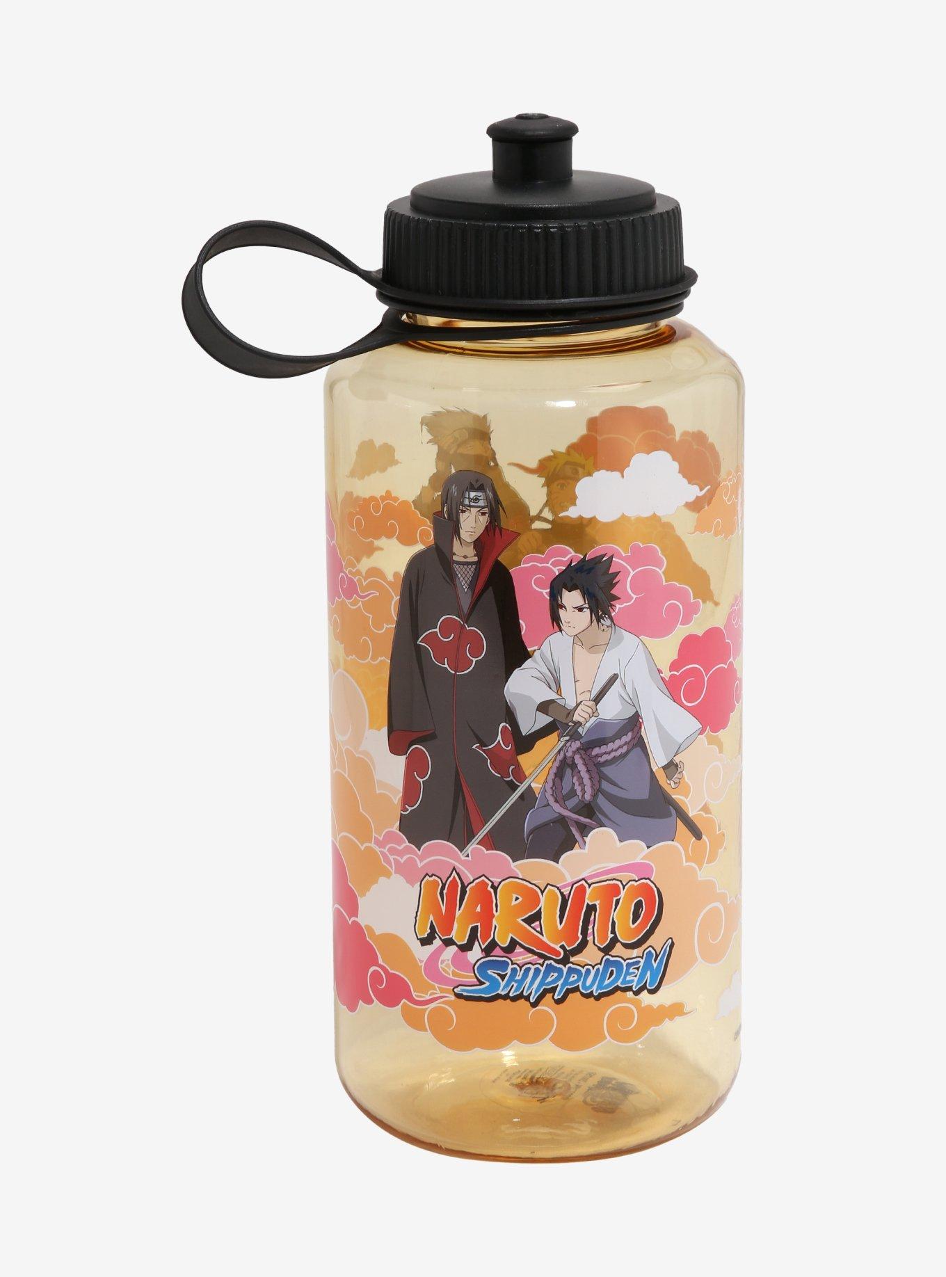 Naruto Shippuden Naruto and Kakashi Orange Cloud Water Bottle, , alternate