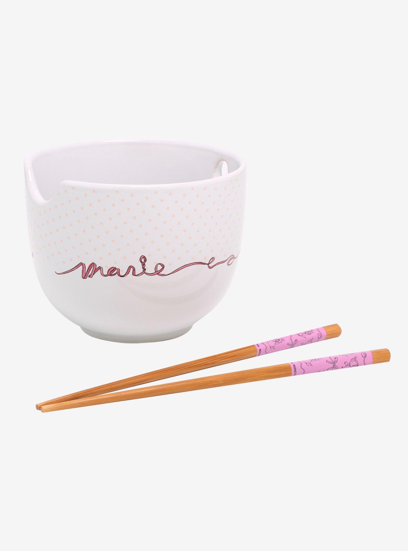 Disney The Aristocats Marie Bow Ribbon Ramen Bowl with Chopsticks, , alternate