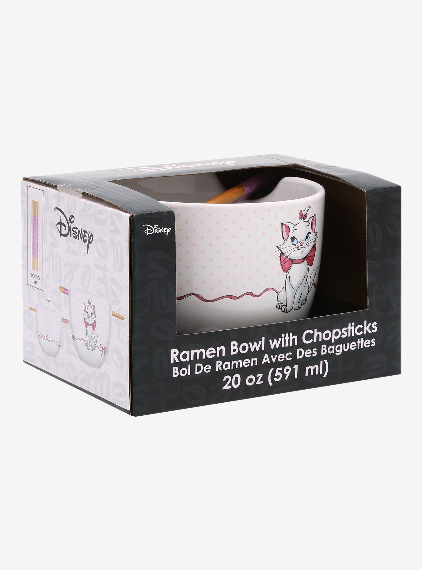 Disney The Aristocats Marie Bow Ribbon Ramen Bowl with Chopsticks, , alternate