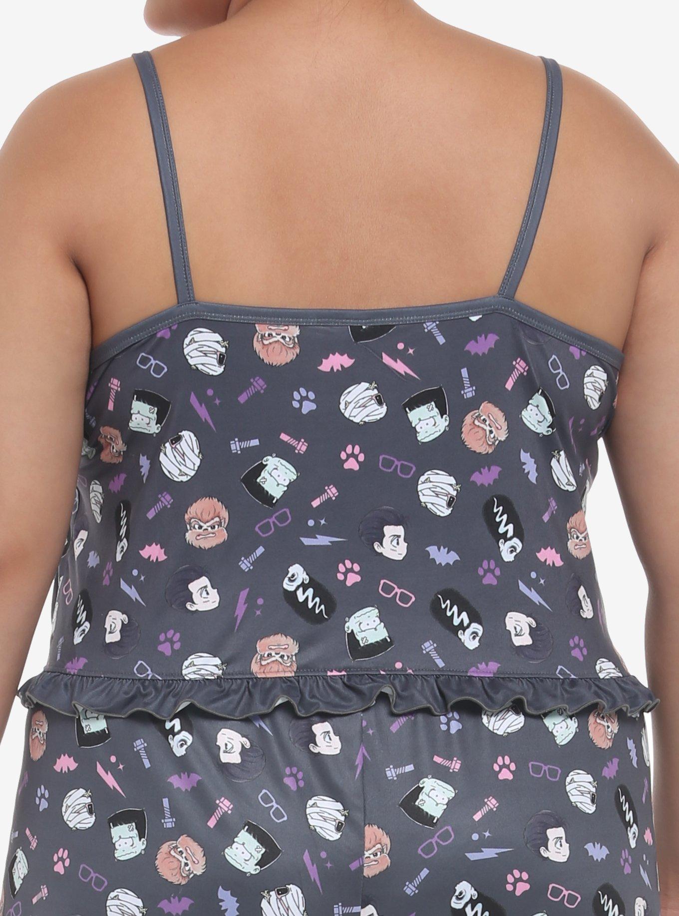 Universal Monsters Chibi Ruffle Lounge Girls Cami Plus Size, MULTI, alternate