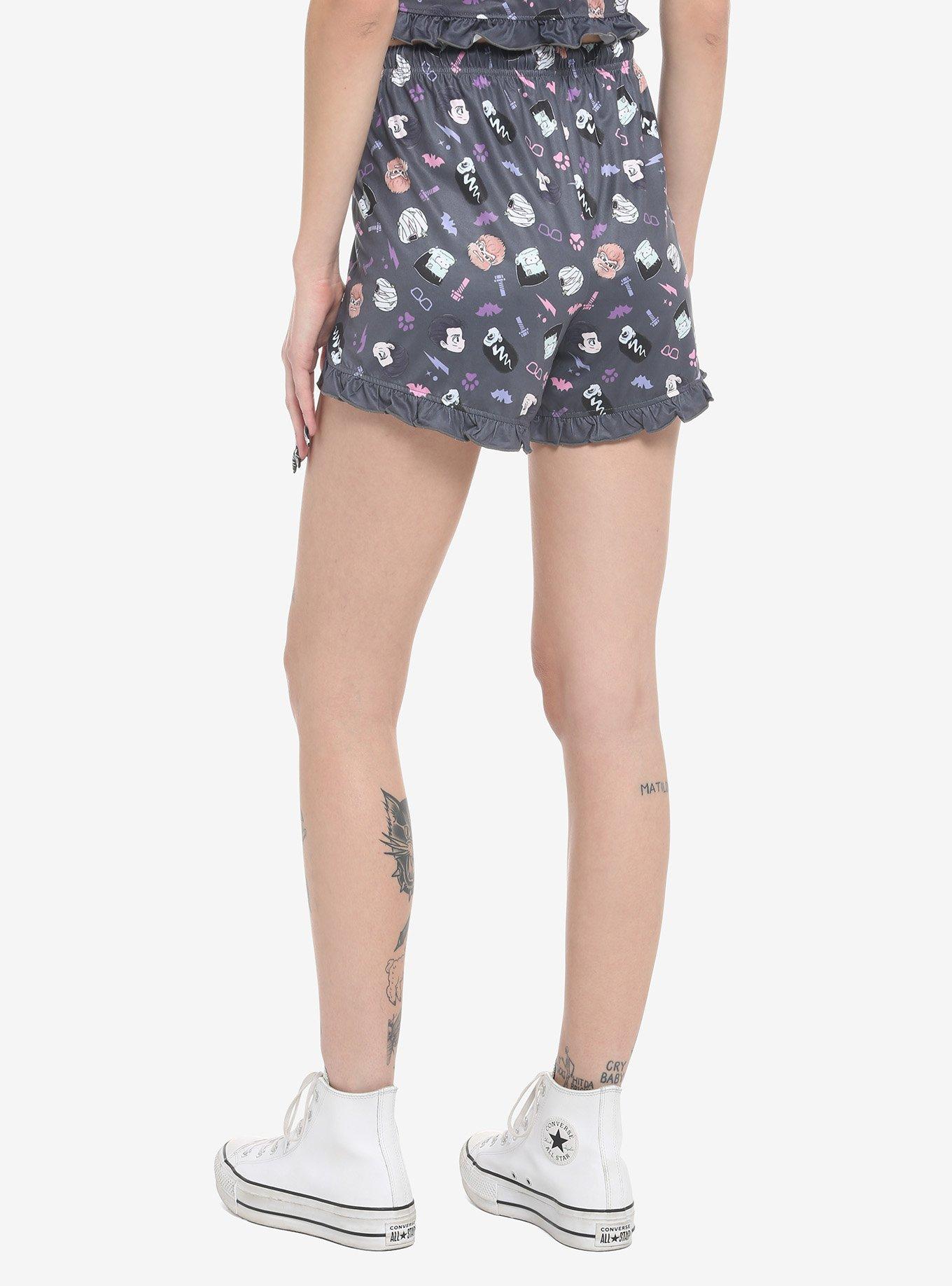 Universal Monsters Chibi Ruffle Girls Lounge Shorts, MULTI, alternate