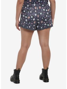 Universal Monsters Chibi Ruffle Girls Lounge Shorts Plus Size, , hi-res