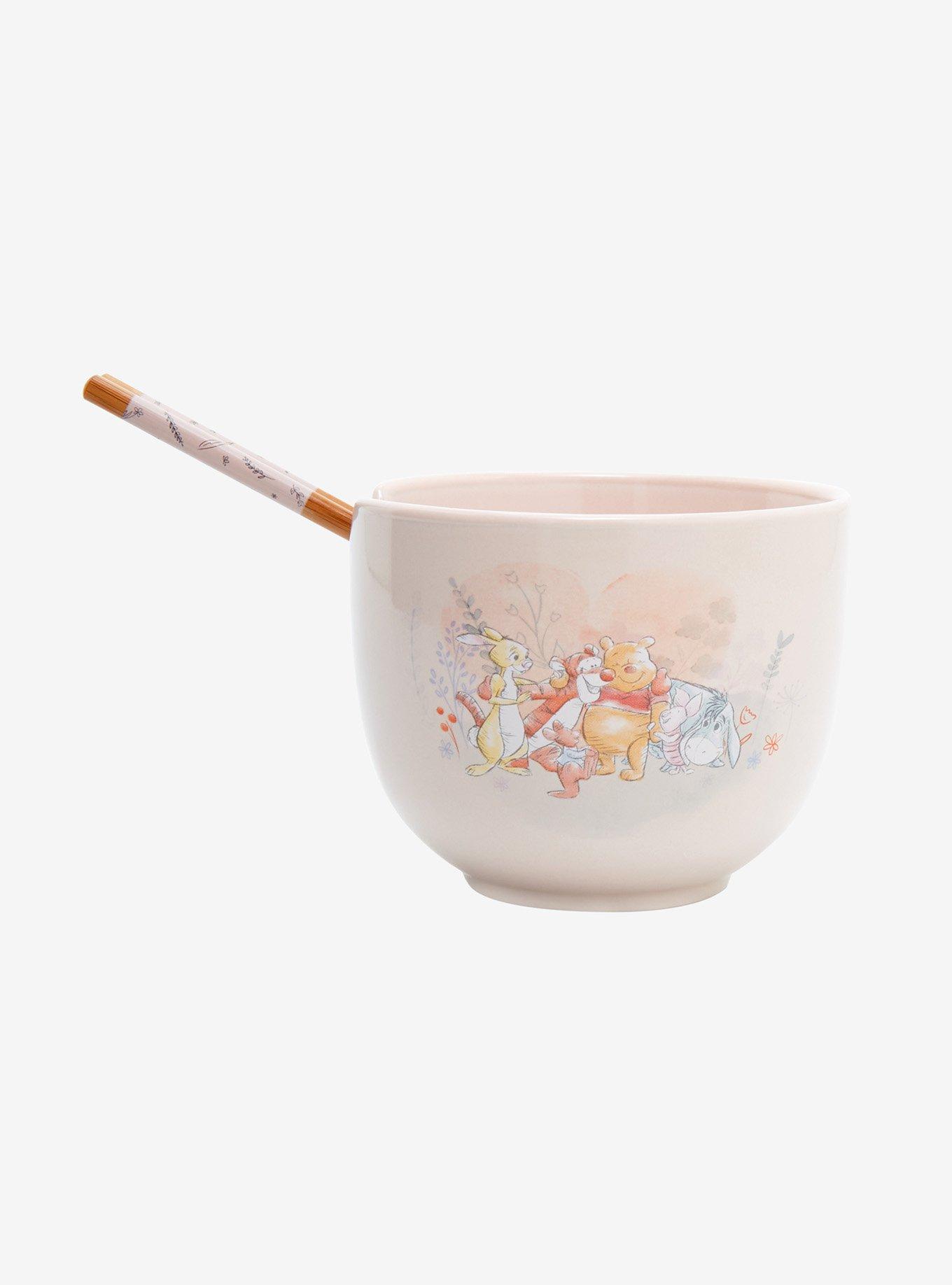 Disney Winnie the Pooh Botanical Group Portrait Ramen Bowl with Chopstick, , alternate
