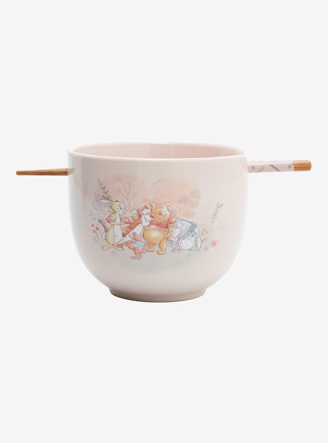 Disney Winnie the Pooh Botanical Group Portrait Ramen Bowl with Chopstick, , alternate