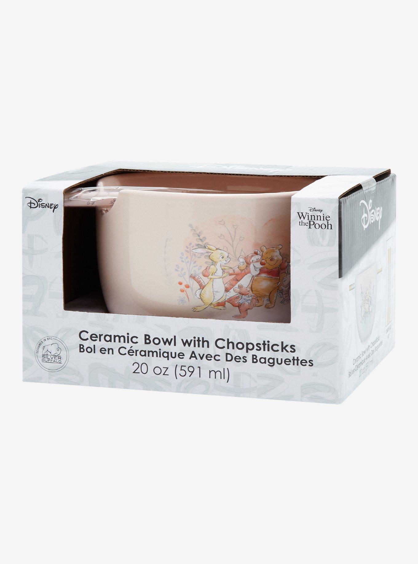 Disney Winnie the Pooh Botanical Group Portrait Ramen Bowl with Chopstick, , alternate