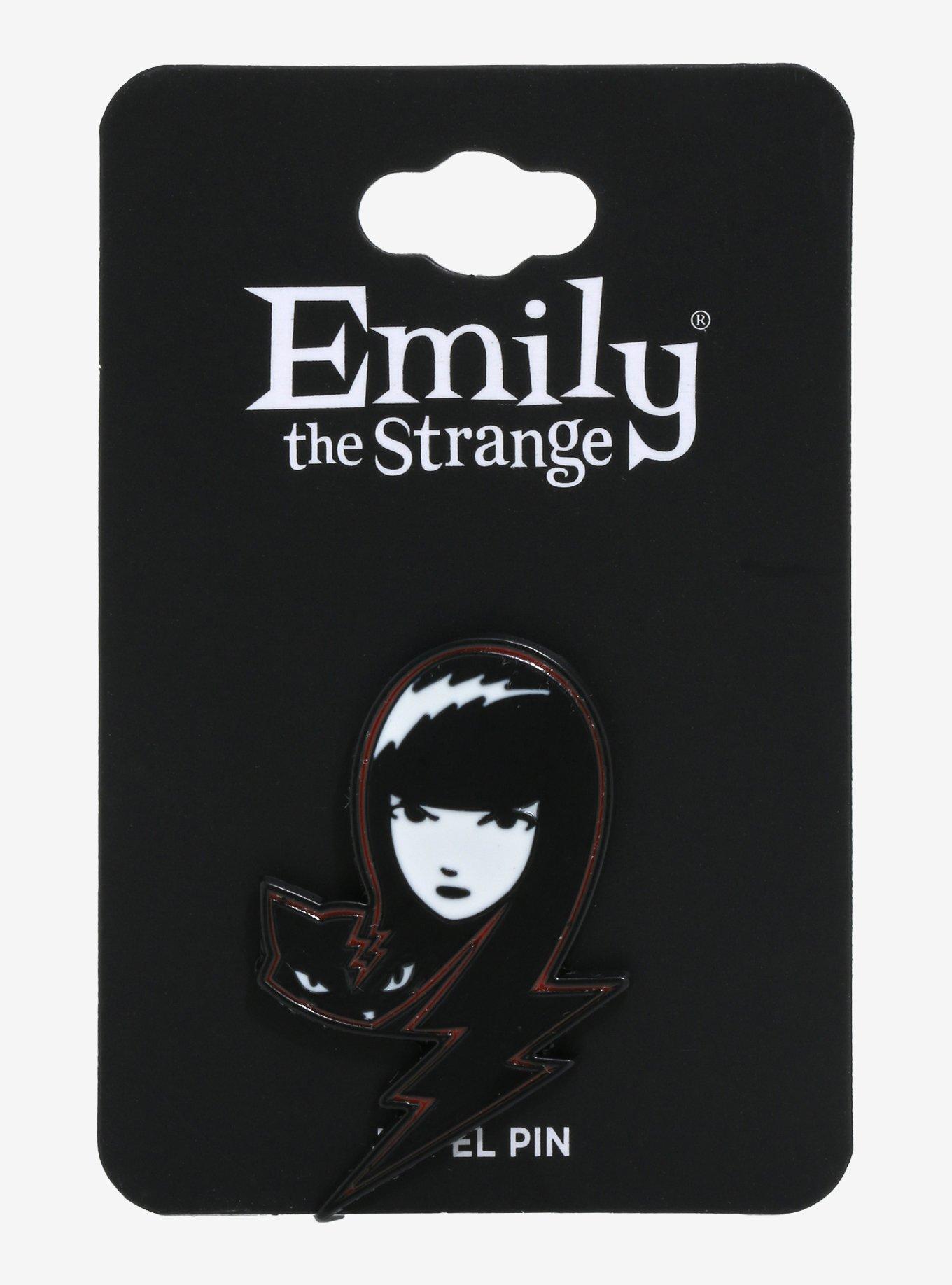 Emily The Strange Cat Enamel Pin, , alternate