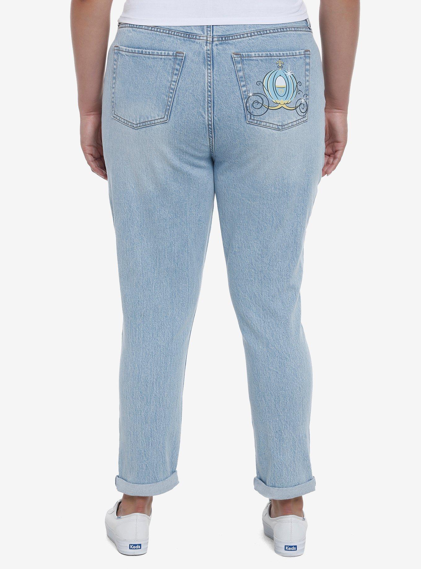 Disney Cinderella Friends Mom Jeans Plus Size, MULTI, alternate
