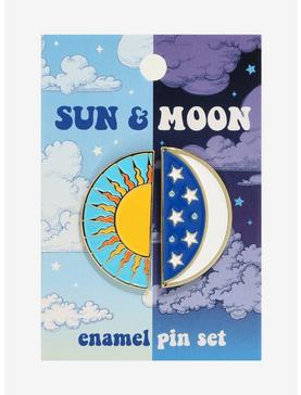 Celestial Sun & Moon Enamel Pin Set, , hi-res