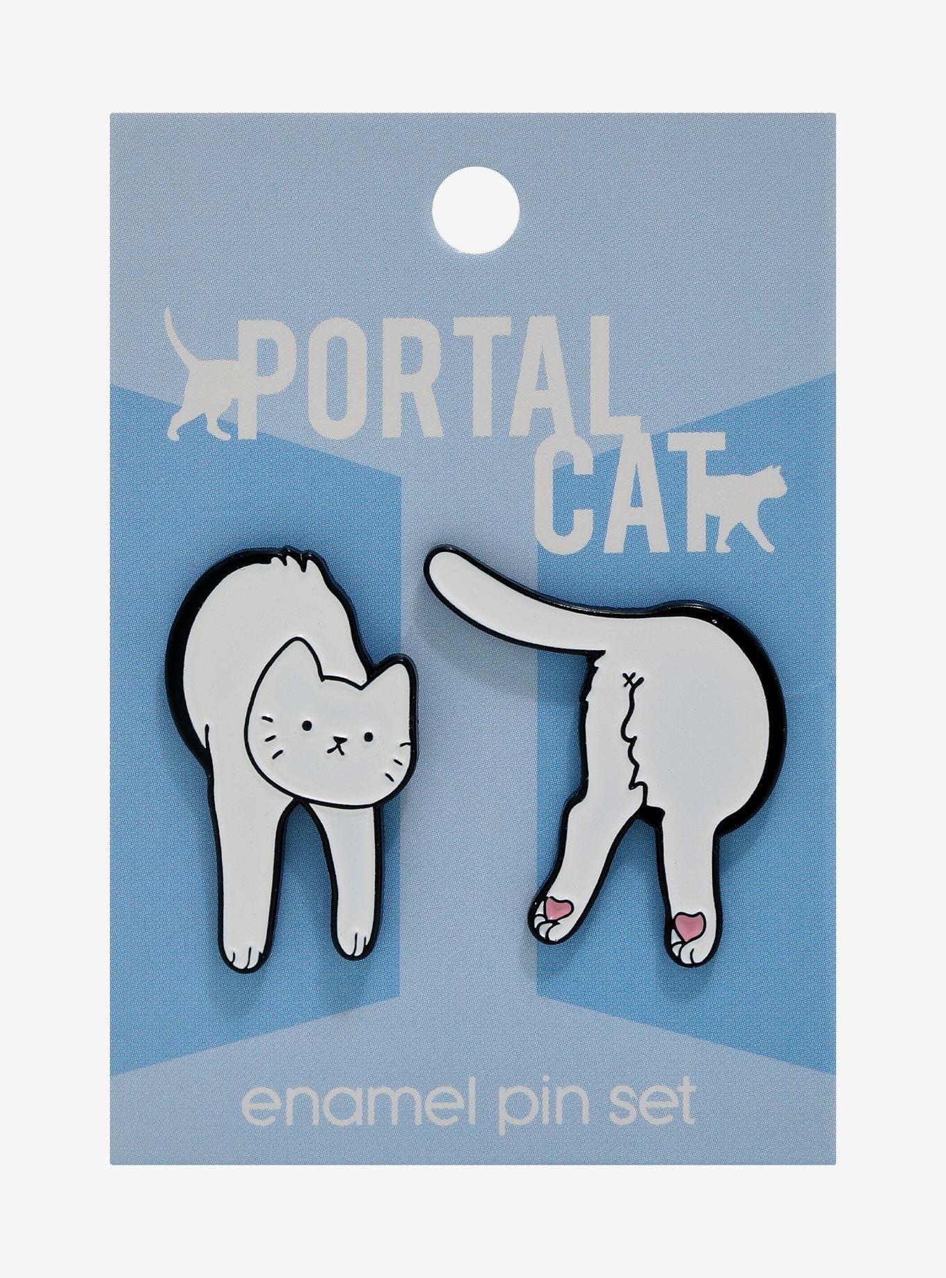 Portal Cat Enamel Pin Set, , alternate