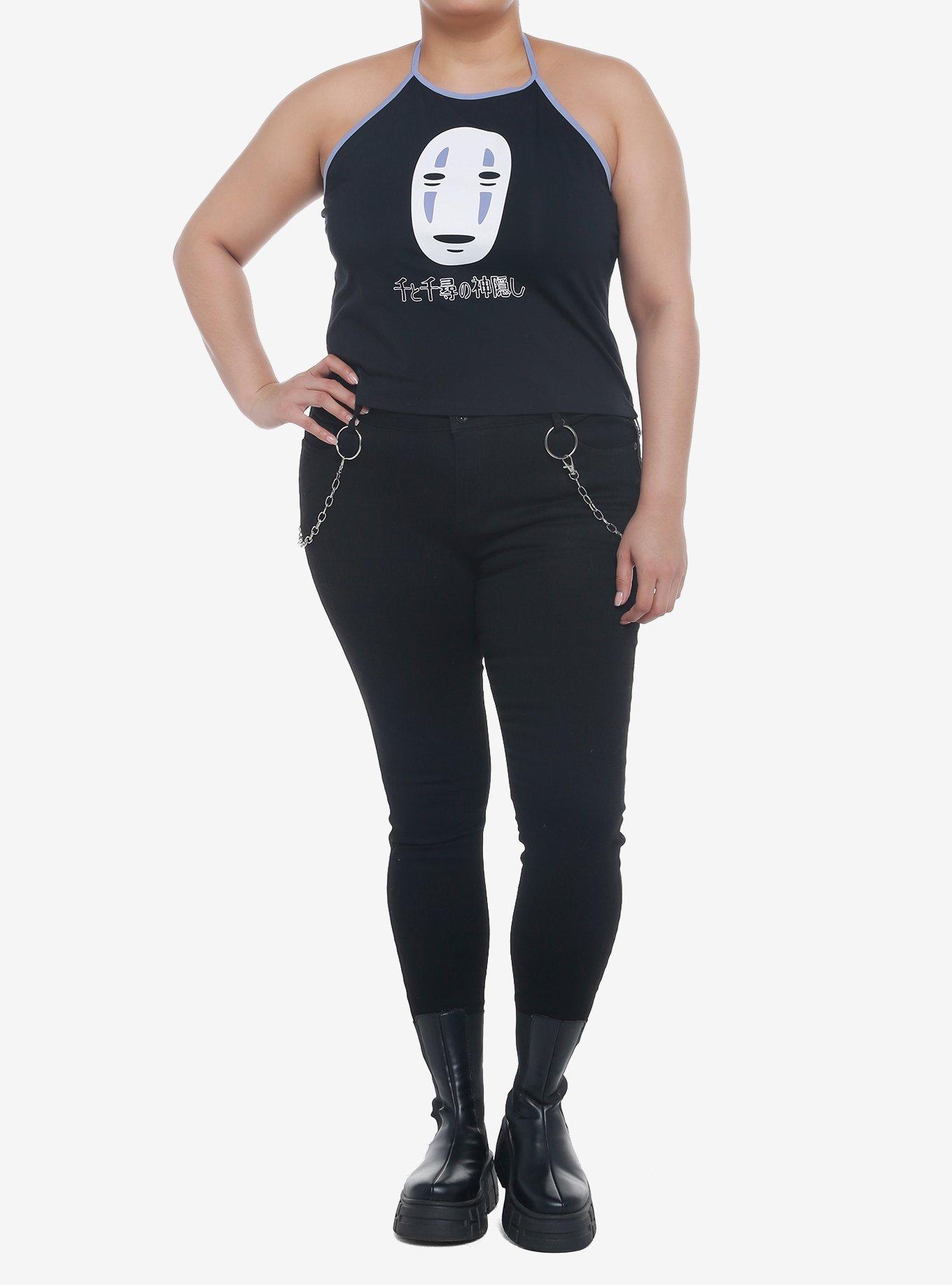 Her Universe Studio Ghibli Spirited Away No-Face Girls Crop Halter Top Plus Size, MULTI, alternate