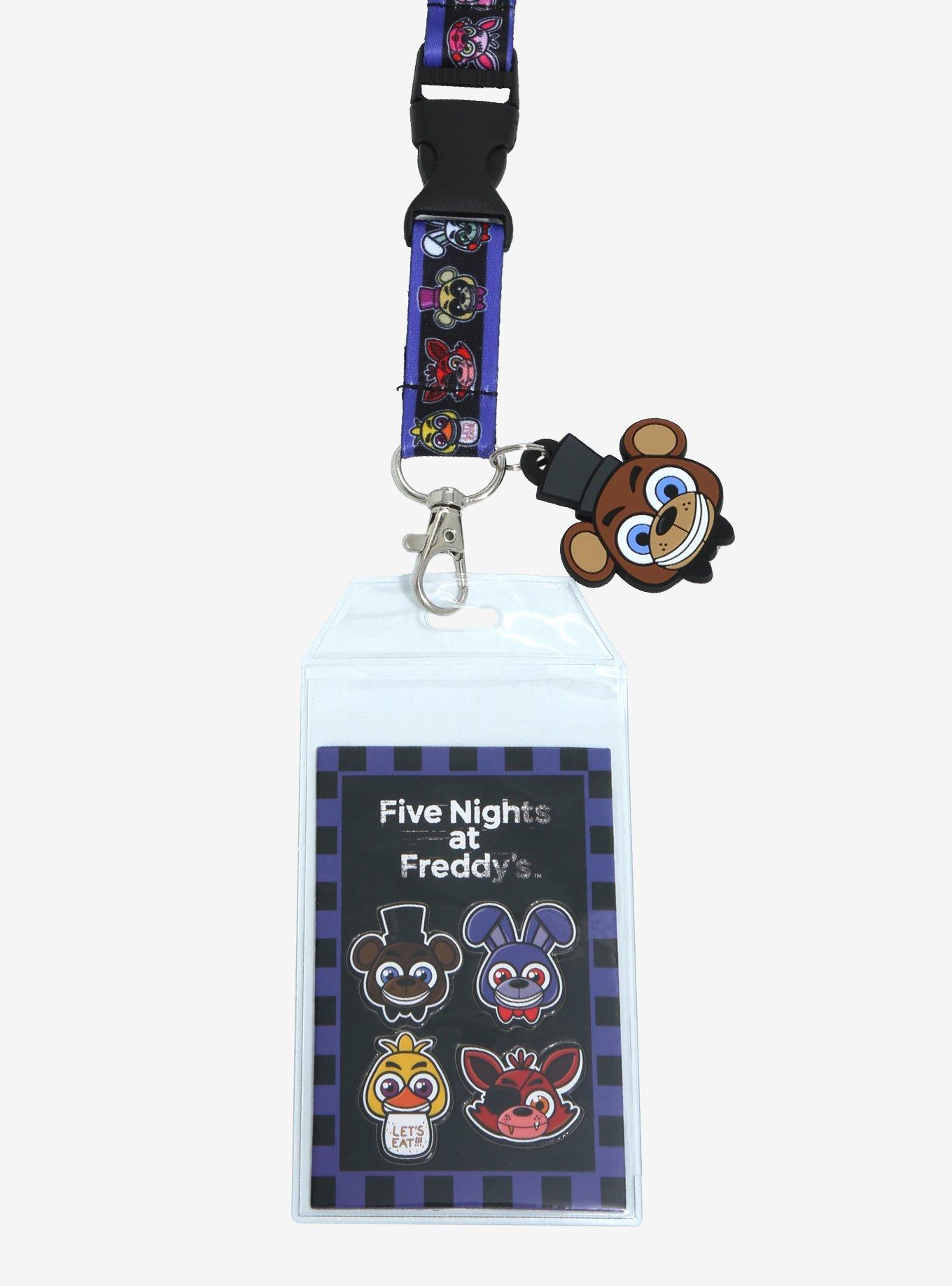 Five Nights at Freddy&rsquo;s Chibi Characters Allover Print Lanyard , , alternate