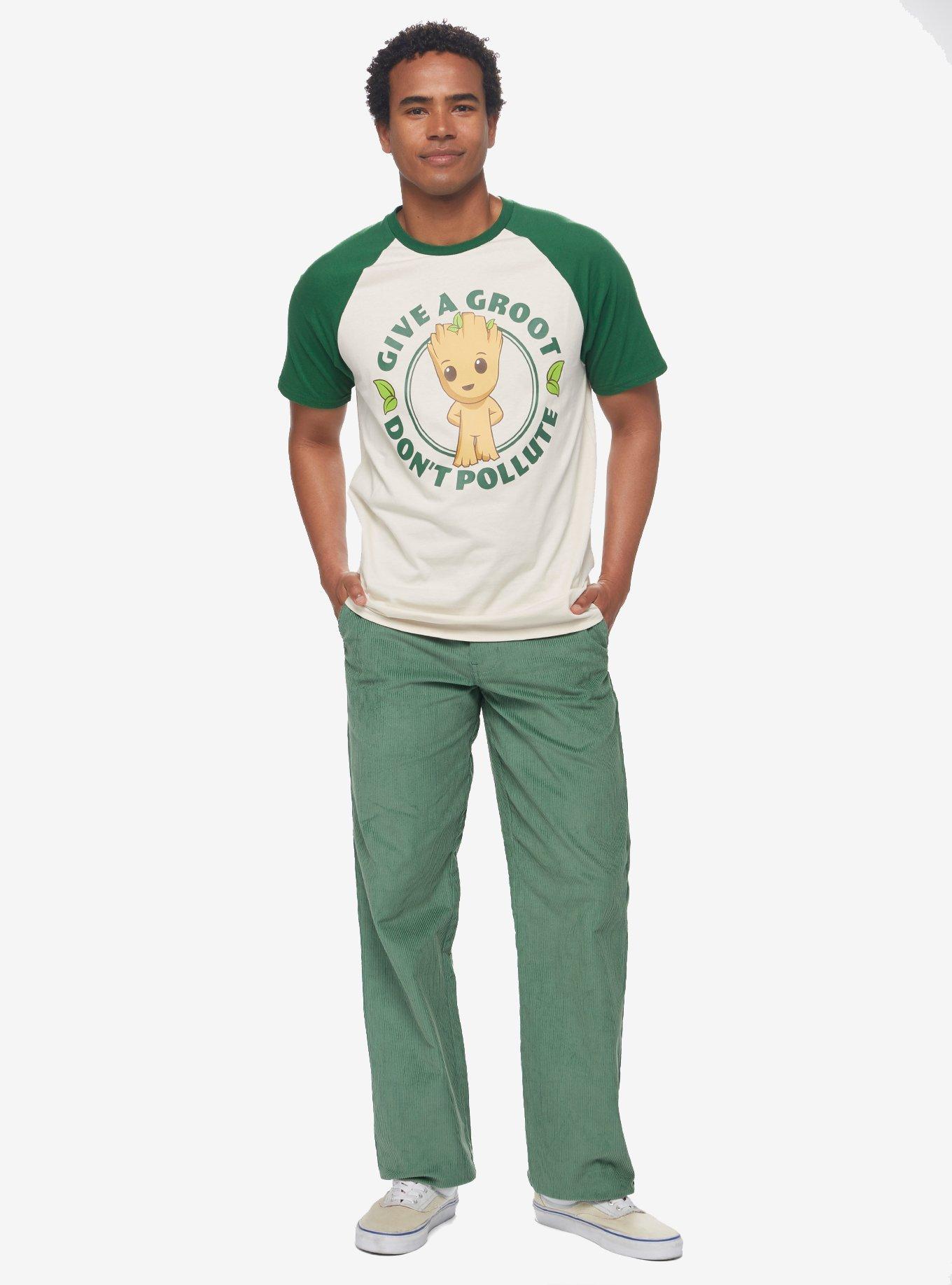 Marvel I Am Groot Don’t Pollute T-Shirt - BoxLunch Exclusive, OFF WHITE, alternate