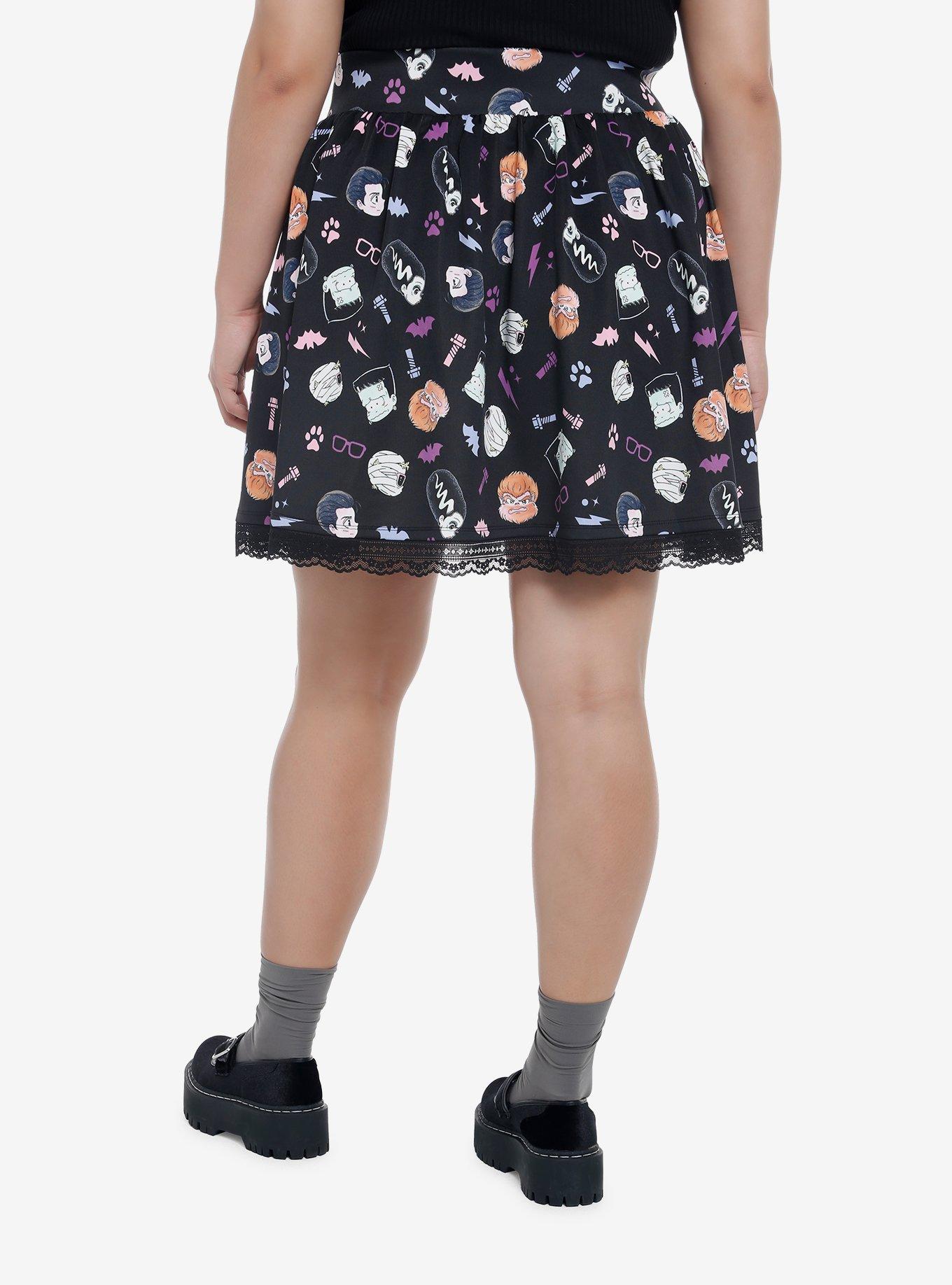 Universal Monsters Chibi Lace-Up Skirt Plus Size, , hi-res