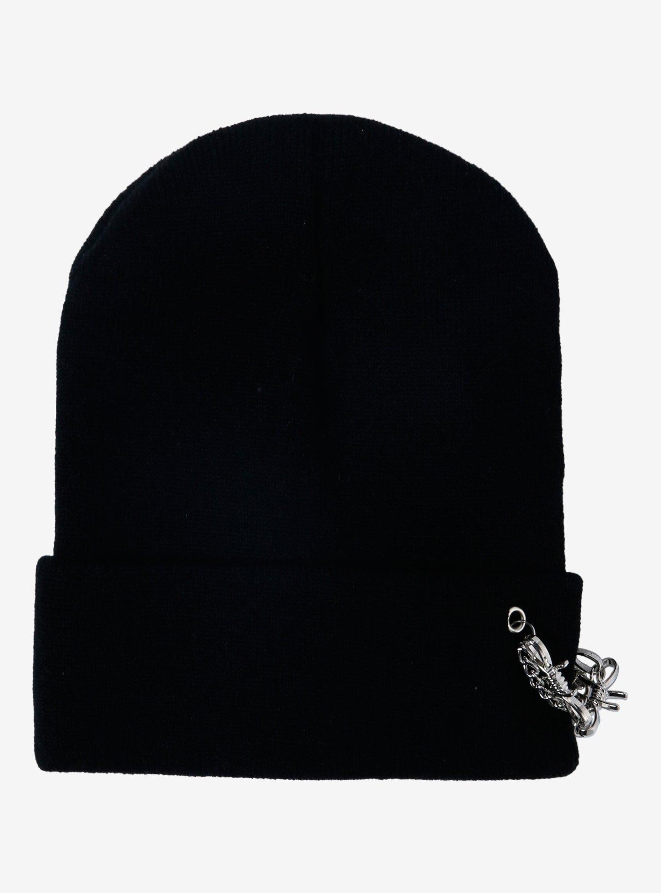 Black Barbed Wire Beanie, , alternate