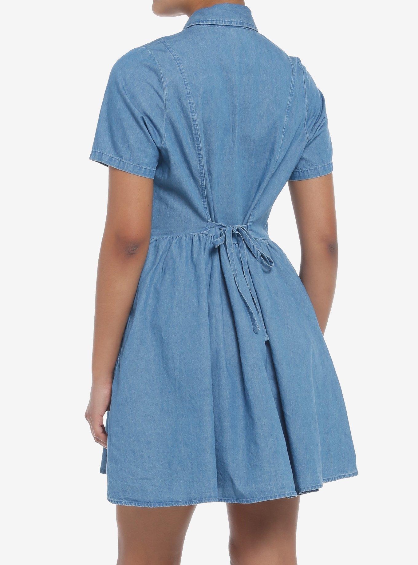 Disney Winnie The Pooh Friends Denim Dress, CHAMBRAY, alternate