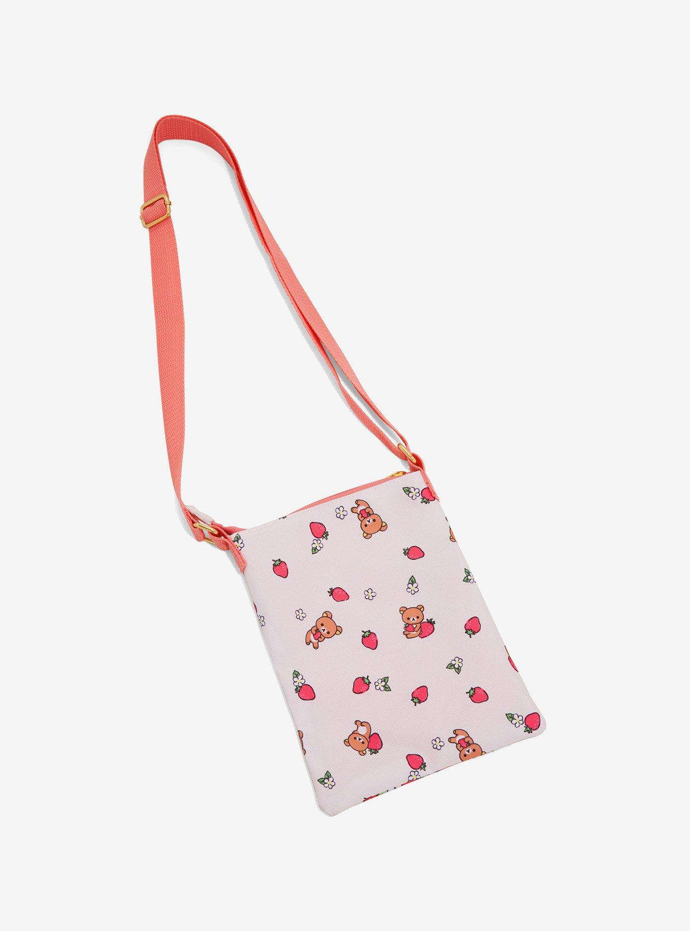 Rilakkuma Strawberry Trio Passport Crossbody Bag, , hi-res