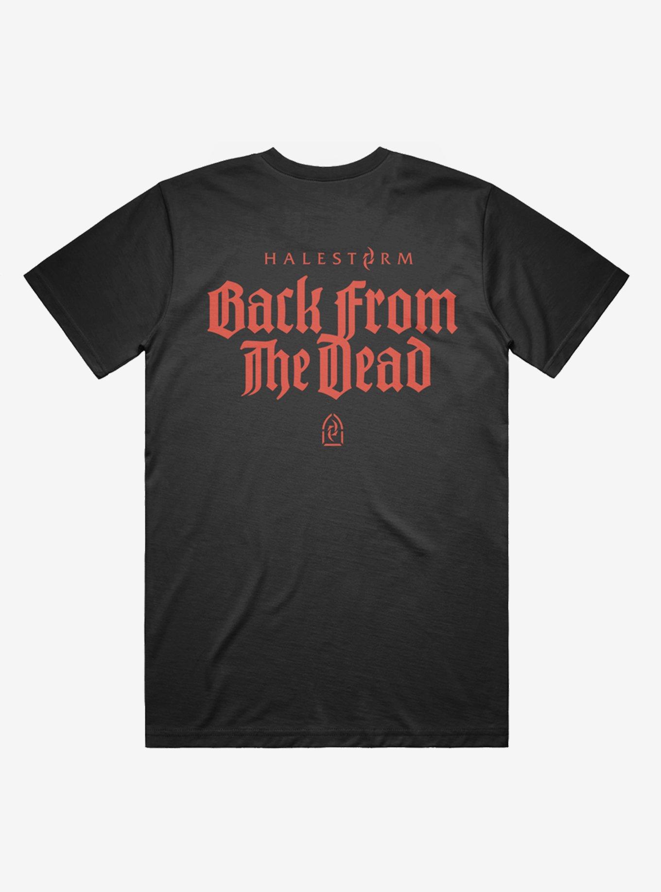 Halestorm Back From The Dead Album Cover Boyfriend Fit Girls T-Shirt, BLACK, alternate