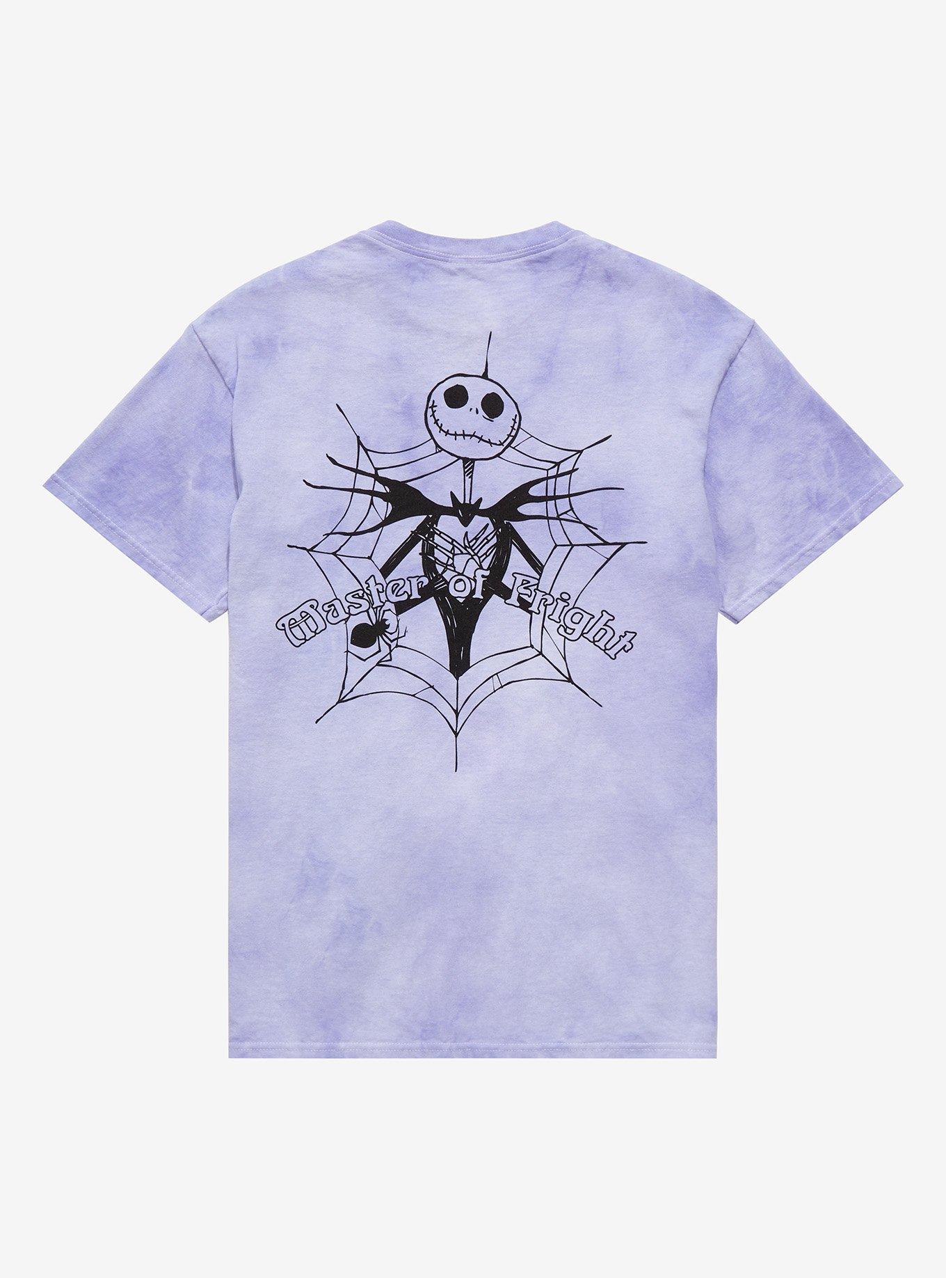 The Nightmare Before Christmas Jack Skellington Web Purple Tie-Dye T-Shirt, MULTI, alternate