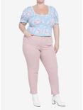 My Melody Lace Peasant Girls Woven Top Plus Size, MULTI, alternate