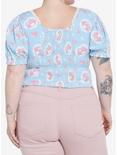 My Melody Lace Peasant Girls Woven Top Plus Size, MULTI, alternate