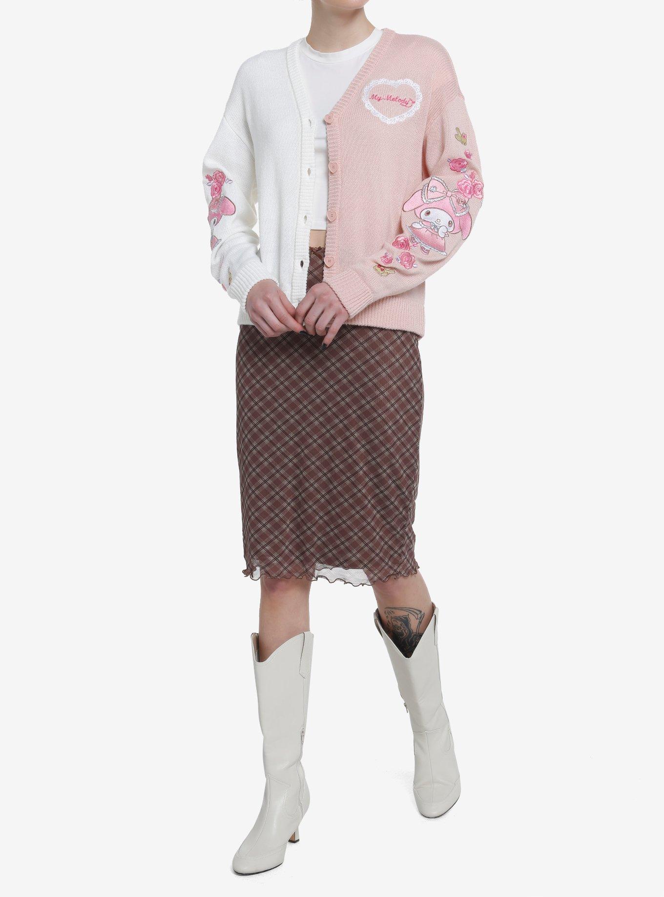 My Melody Pink & White Split Girls Cardigan, MULTI, alternate