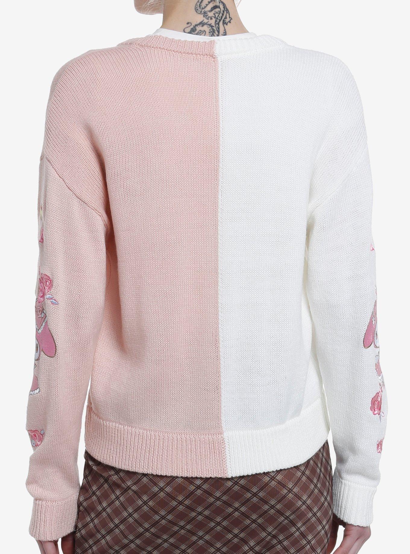 My Melody Pink & White Split Girls Cardigan, MULTI, alternate